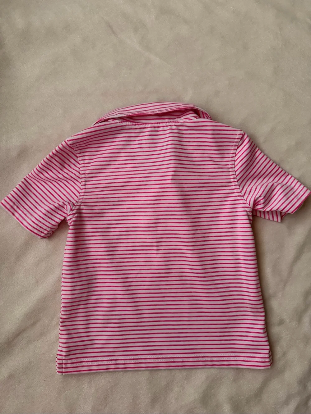 Vineyard Vines Pink and White Striped Polo - Kids